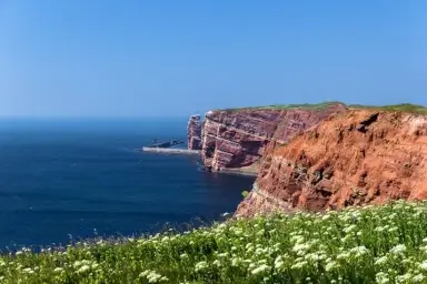 Red cliffs on the North Sea island of Heligoland