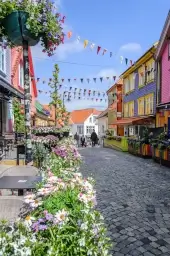 Colourful Fargegaten in Stavanger’s old town