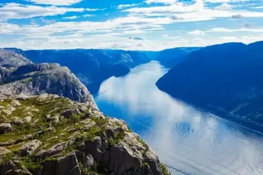 View across the Lysefjord near Stavanger, Norway