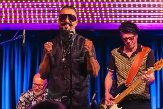 Aki Kumar performing at Blues Cruise 2026