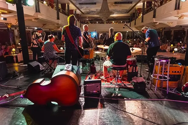 Live concert in the atrium during Blues Cruise 2026