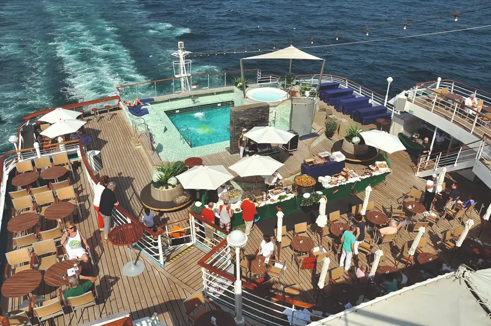 Pool deck aboard MS AMADEA